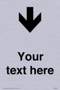 IV7088: Custom Directional signage arrow down