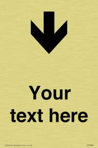 IV7088: Custom Directional signage arrow down