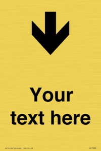 IV7088: Custom Directional signage arrow down