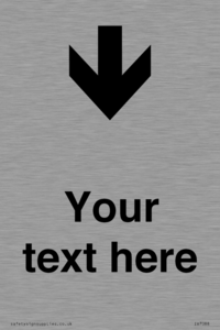 IV7088: Custom Directional signage arrow down