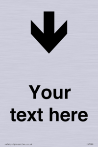 IV7088: Custom Directional signage arrow down