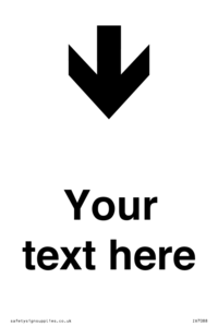 IV7088: Custom Directional signage arrow down