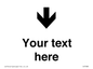 IV7088: Custom Directional signage arrow down