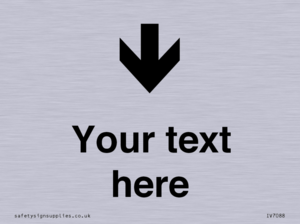 IV7088: Custom Directional signage arrow down