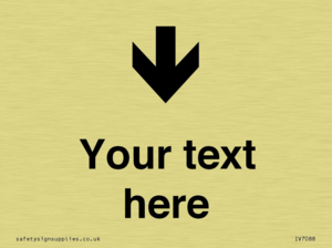 IV7088: Custom Directional signage arrow down