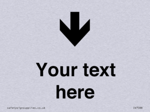 IV7088: Custom Directional signage arrow down