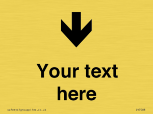 IV7088: Custom Directional signage arrow down