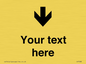 IV7088: Custom Directional signage arrow down