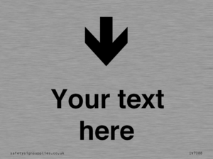 IV7088: Custom Directional signage arrow down