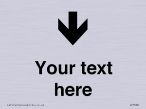 IV7088: Custom Directional signage arrow down