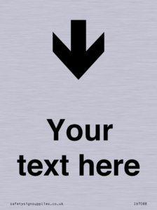 IV7088: Custom Directional signage arrow down