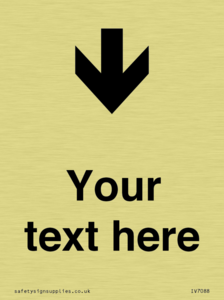 IV7088: Custom Directional signage arrow down
