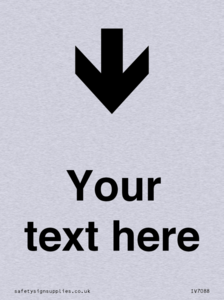 IV7088: Custom Directional signage arrow down