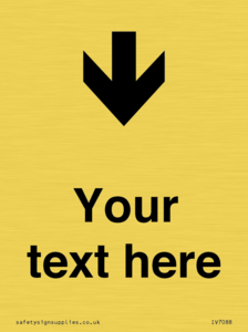 IV7088: Custom Directional signage arrow down