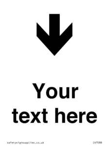 IV7088: Custom Directional signage arrow down