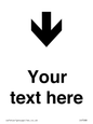 IV7088: Custom Directional signage arrow down
