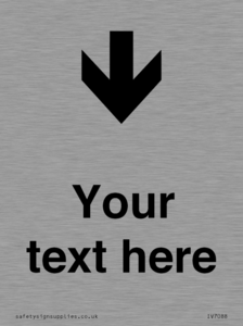 IV7088: Custom Directional signage arrow down