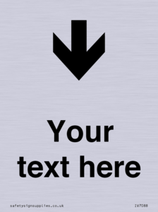 IV7088: Custom Directional signage arrow down