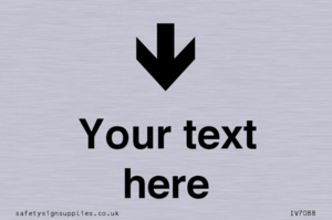 IV7088: Custom Directional signage arrow down