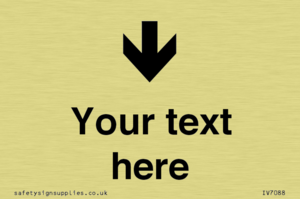 IV7088: Custom Directional signage arrow down