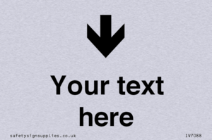 IV7088: Custom Directional signage arrow down