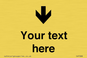 IV7088: Custom Directional signage arrow down