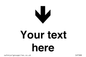 IV7088: Custom Directional signage arrow down