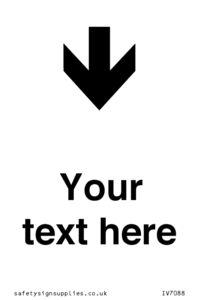 IV7088: Custom Directional signage arrow down