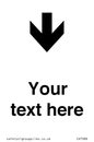 IV7088: Custom Directional signage arrow down