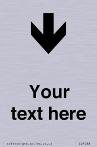 IV7088: Custom Directional signage arrow down