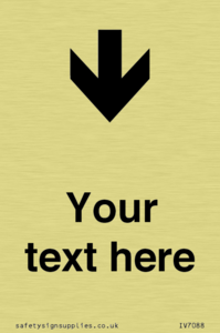 IV7088: Custom Directional signage arrow down