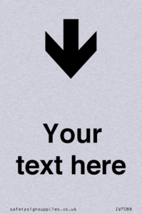 IV7088: Custom Directional signage arrow down