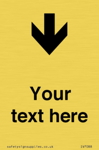 IV7088: Custom Directional signage arrow down