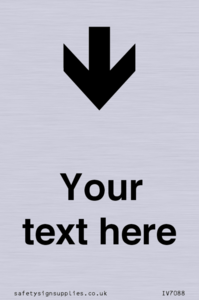IV7088: Custom Directional signage arrow down
