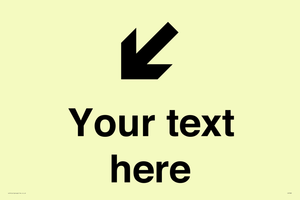 IV7089: Custom Directional signage arrow down left