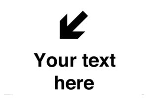 IV7089: Custom Directional signage arrow down left