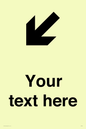 IV7089: Custom Directional signage arrow down left