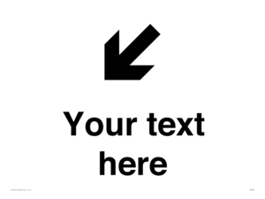 IV7089: Custom Directional signage arrow down left