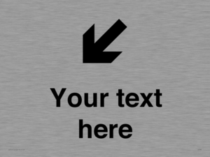 IV7089: Custom Directional signage arrow down left