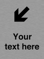 IV7089: Custom Directional signage arrow down left