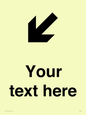 IV7089: Custom Directional signage arrow down left
