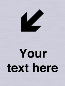 IV7089: Custom Directional signage arrow down left