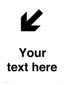 IV7089: Custom Directional signage arrow down left