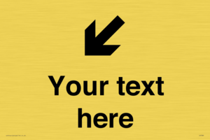 IV7089: Custom Directional signage arrow down left