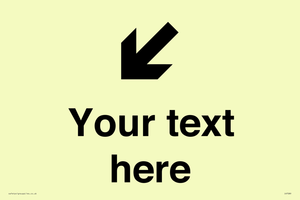 IV7089: Custom Directional signage arrow down left