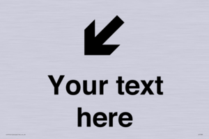 IV7089: Custom Directional signage arrow down left