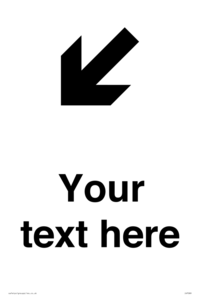 IV7089: Custom Directional signage arrow down left