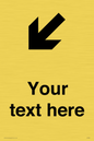 IV7089: Custom Directional signage arrow down left