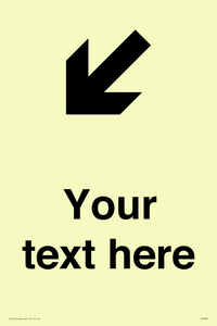 IV7089: Custom Directional signage arrow down left