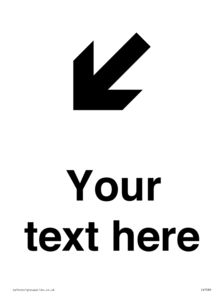 IV7089: Custom Directional signage arrow down left